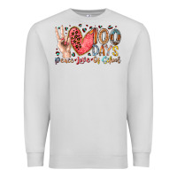 Dove Grey peace love 100 days of school Premium Sweatshirt - RacoonDesign