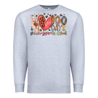 Heather Grey peace love 100 days of school Premium Sweatshirt - RacoonDesign