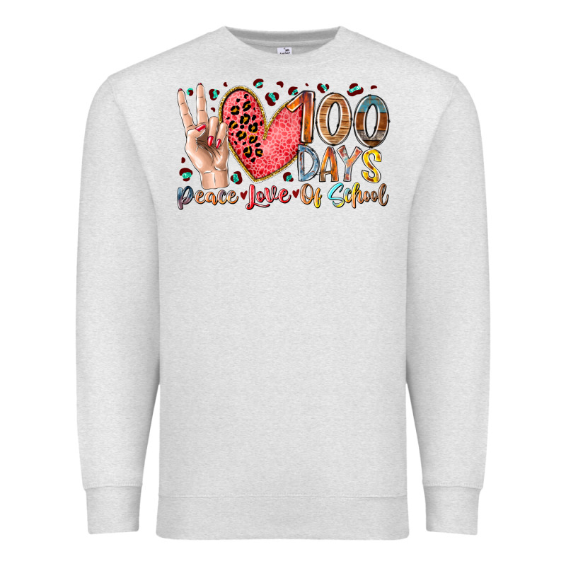 Peace Love 100 Days Of School Premium Sweatshirt by RacoonDesign | Teevron