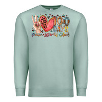 Seafoam peace love 100 days of school Premium Sweatshirt - RacoonDesign