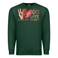 Sports Green peace love 100 days of school Premium Sweatshirt - RacoonDesign