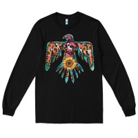 Black pinky western sunflower thunderbird Long Sleeve Tee - BarkalooDesign