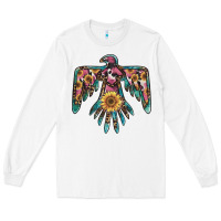 White pinky western sunflower thunderbird Long Sleeve Tee - BarkalooDesign