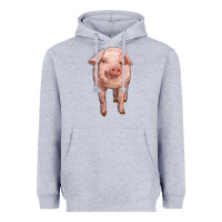 Heather Grey pig Heavyweight Hoodie - RanaPortraitStore