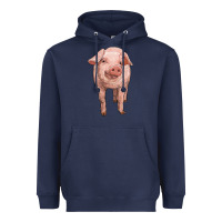 Navy pig Heavyweight Hoodie - RanaPortraitStore