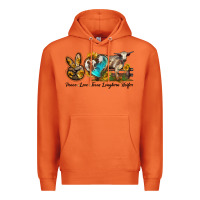 Carrot peace love longhorn heifer Premium Hoodie - LillyAllenDesigns