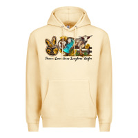 Pina Colada peace love longhorn heifer Premium Hoodie - LillyAllenDesigns