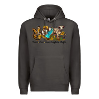 Smoke peace love longhorn heifer Premium Hoodie - LillyAllenDesigns