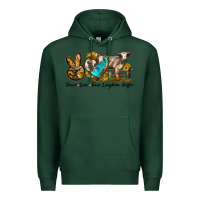 Sports Green peace love longhorn heifer Premium Hoodie - LillyAllenDesigns