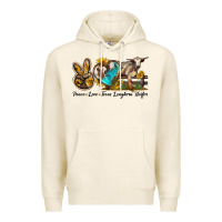 Tofu peace love longhorn heifer Premium Hoodie - LillyAllenDesigns