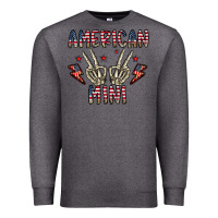 Charcoal Heather american mini Premium Sweatshirt - CowhideDigitalArt