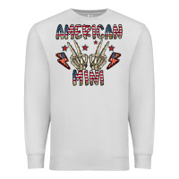 Dove Grey american mini Premium Sweatshirt - CowhideDigitalArt