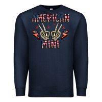 Navy american mini Premium Sweatshirt - CowhideDigitalArt