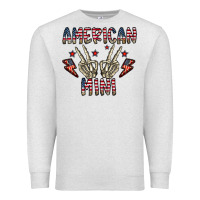 Oatmeal Heather american mini Premium Sweatshirt - CowhideDigitalArt