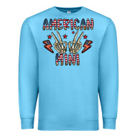 Ocean Blue american mini Premium Sweatshirt - CowhideDigitalArt