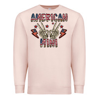 Pale Pink american mini Premium Sweatshirt - CowhideDigitalArt