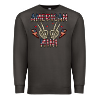 Smoke american mini Premium Sweatshirt - CowhideDigitalArt
