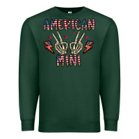 Sports Green american mini Premium Sweatshirt - CowhideDigitalArt