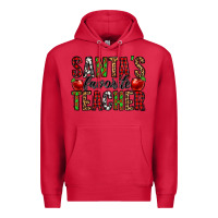 Cardinal santa's favorite teacher Premium Hoodie - Jasminsmagicworld
