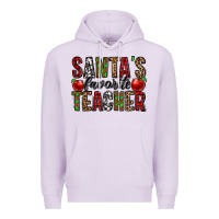 Lilac santa's favorite teacher Premium Hoodie - Jasminsmagicworld