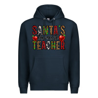 Navy santa's favorite teacher Premium Hoodie - Jasminsmagicworld