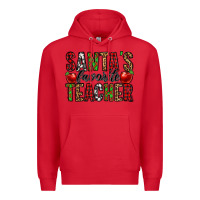 Red santa's favorite teacher Premium Hoodie - Jasminsmagicworld