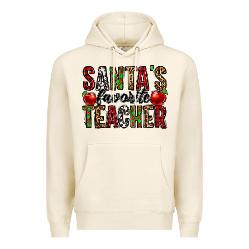 Santa's Favorite Teacher Premium Hoodie by Jasminsmagicworld | Teevron