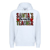 White santa's favorite teacher Premium Hoodie - Jasminsmagicworld