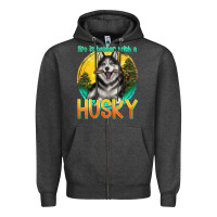 Charcoal Heather life is better with a husky Zipper Hoodie - texasbilliewilder