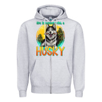 Heather Grey life is better with a husky Zipper Hoodie - texasbilliewilder