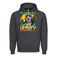 Smoke life is better with a husky Zipper Hoodie - texasbilliewilder