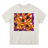 Cream Candy Pattern Heavy Core Tee - CowhideDigitalArt
