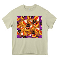 Mossy Candy Pattern Heavy Core Tee - CowhideDigitalArt