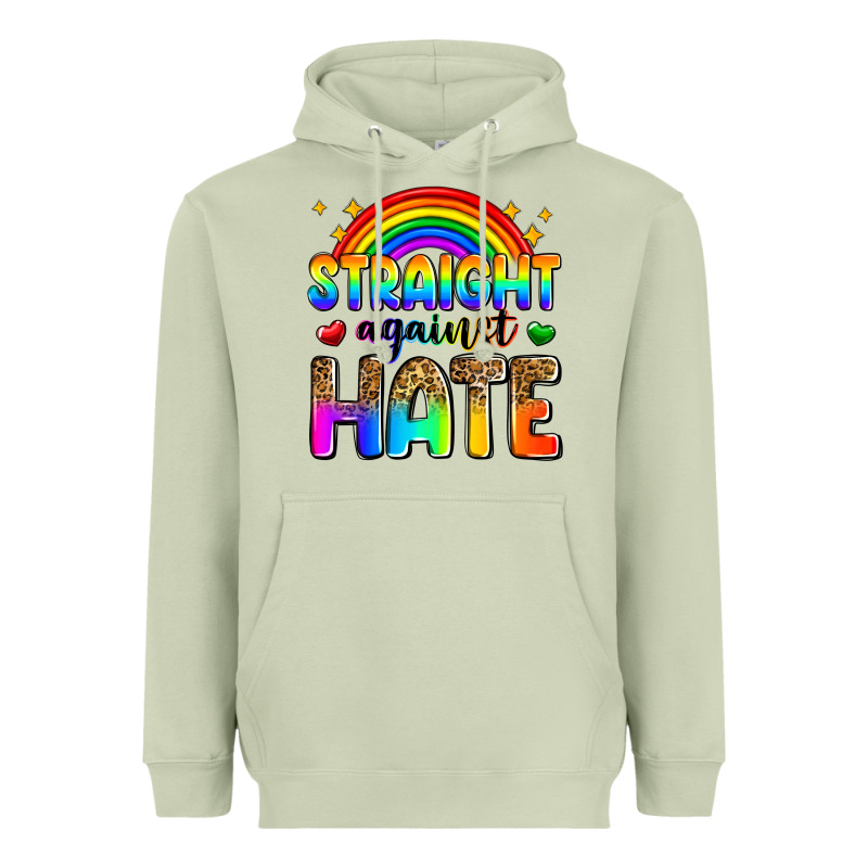 Straight Against Hate Heavyweight Hoodie by Zillion Design Studio | Teevron