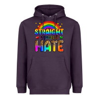 Plum straight against hate Heavyweight Hoodie - Zillion Design Studio