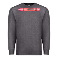 Charcoal Heather pink crayon fa element Premium Sweatshirt - FaDigitalArtStudio