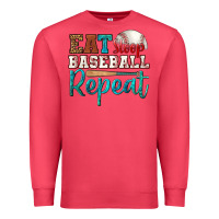 Cardinal eat sleep baseball repeat Premium Sweatshirt - HRA Design Shop