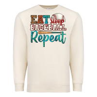 Sandshell eat sleep baseball repeat Premium Sweatshirt - HRA Design Shop