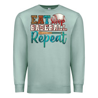 Seafoam eat sleep baseball repeat Premium Sweatshirt - HRA Design Shop