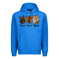 True Royal Peace Love Tigers Premium Hoodie - LillyAllenDesigns