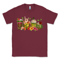 Burgundy floral hustler coffee cups Classic Tee - texasbilliewilder