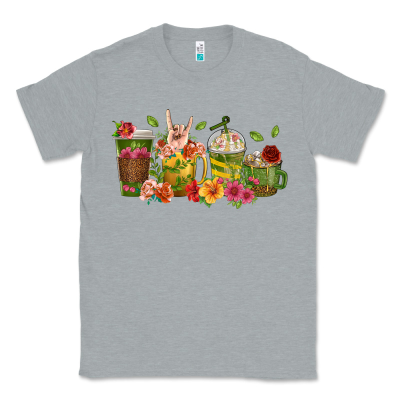 Floral Hustler Coffee Cups Classic Tee by texasbilliewilder | Teevron