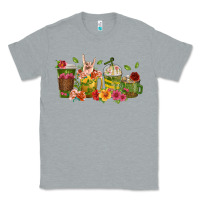 Heather Grey floral hustler coffee cups Classic Tee - texasbilliewilder