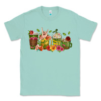 Seafoam floral hustler coffee cups Classic Tee - texasbilliewilder