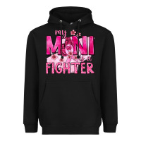 Black My Mini Is a Fighter with Ribbon Heavyweight Hoodie - texasbilliewilder