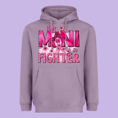My Mini Is A Fighter With Ribbon Heavyweight Hoodie Designed By Texasbilliewilder