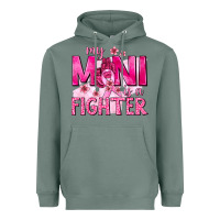 Sage My Mini Is a Fighter with Ribbon Heavyweight Hoodie - texasbilliewilder