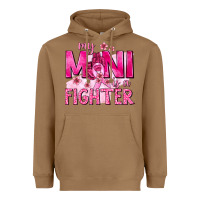 Toasted Coconut My Mini Is a Fighter with Ribbon Heavyweight Hoodie - texasbilliewilder