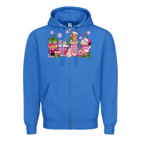 True Royal pink christmas coffee cups Zipper Hoodie - Zillion Design Studio