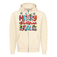 Sandshell merry christmas y'all Zipper Hoodie - Zillion Design Studio